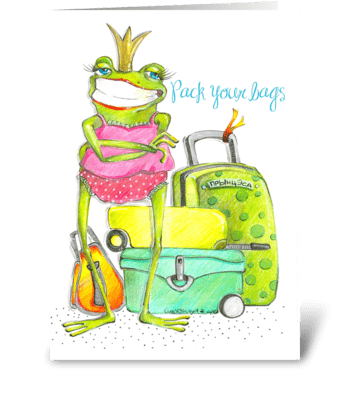 pack your bags greeting card