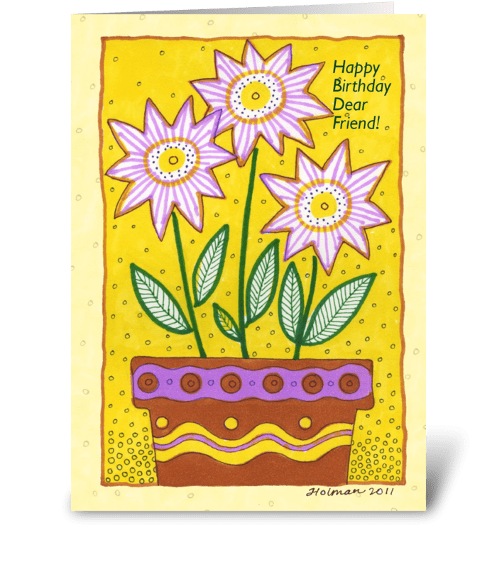 Happy Birthday Friend greeting card