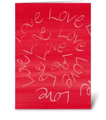 Love, Love, Love Full greeting card