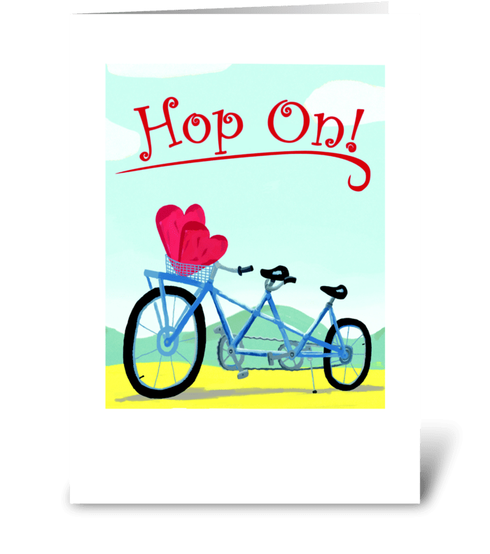 Bicycle Built For Two greeting card