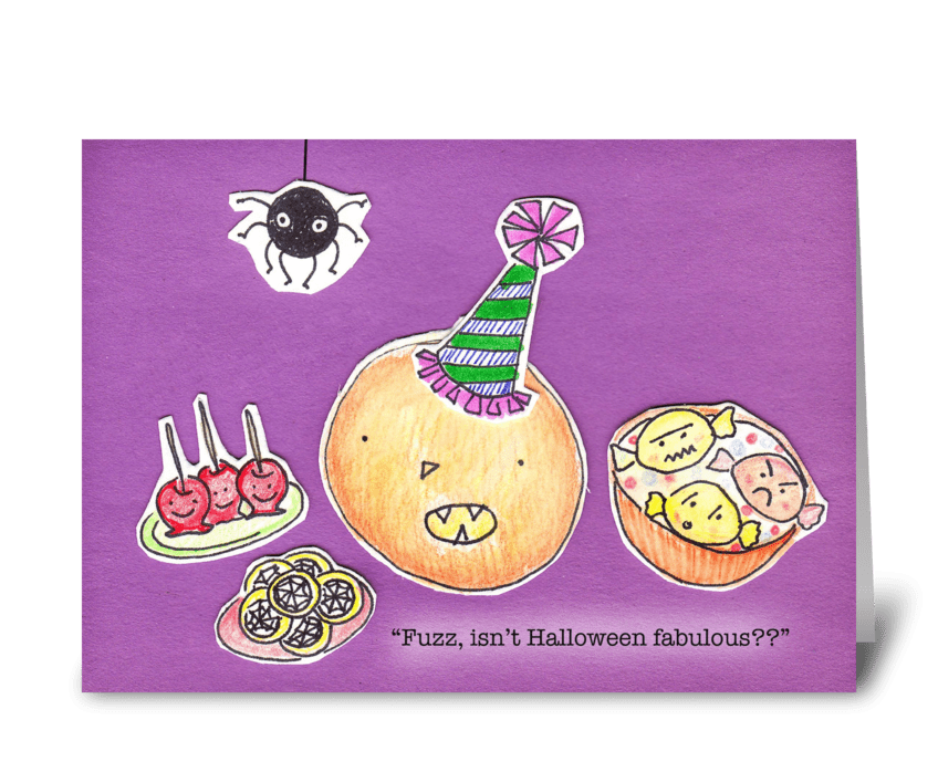 Pumpkin & Fuzz greeting card