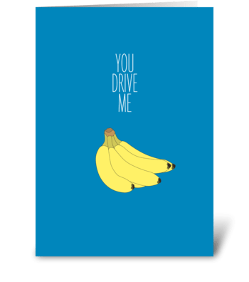 Bananas greeting card