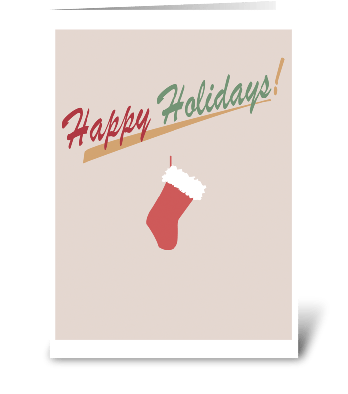 Holiday Stocking greeting card