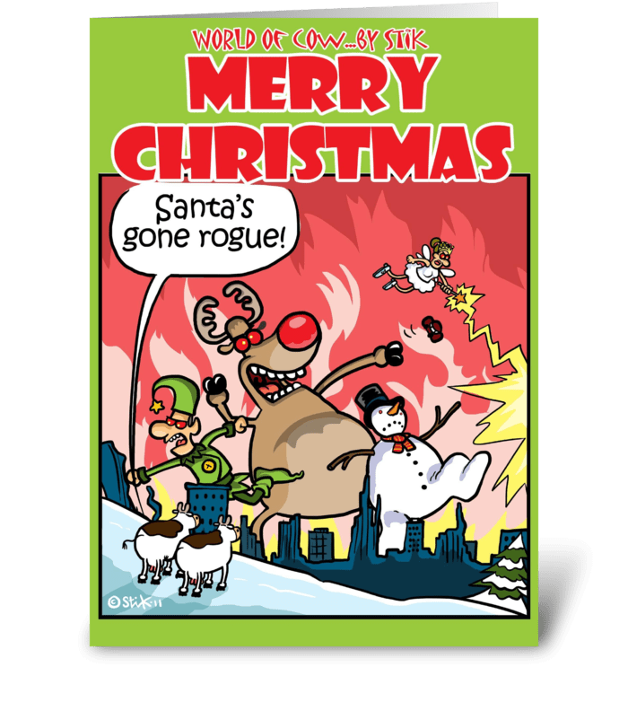 Rogue Santa greeting card