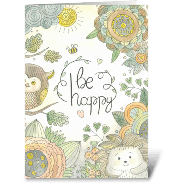 Be happy greeting card