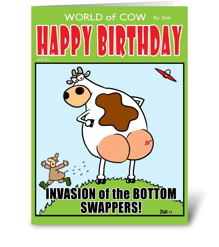 Invasion of the Bottom Swappers BD card greeting card