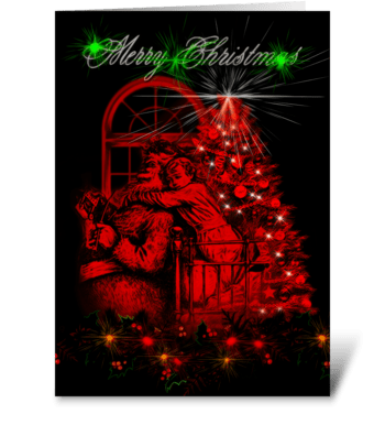 I Luv U Santa greeting card