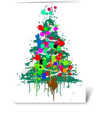 Christmas Tree Explosion greeting card