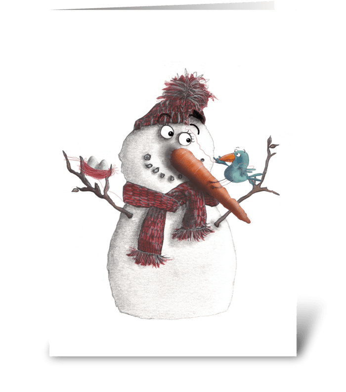The snowman greeting card