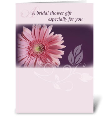 Bridal Shower Pink Daisy Congratulations greeting card