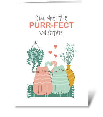 The Purr-fect Valentine greeting card