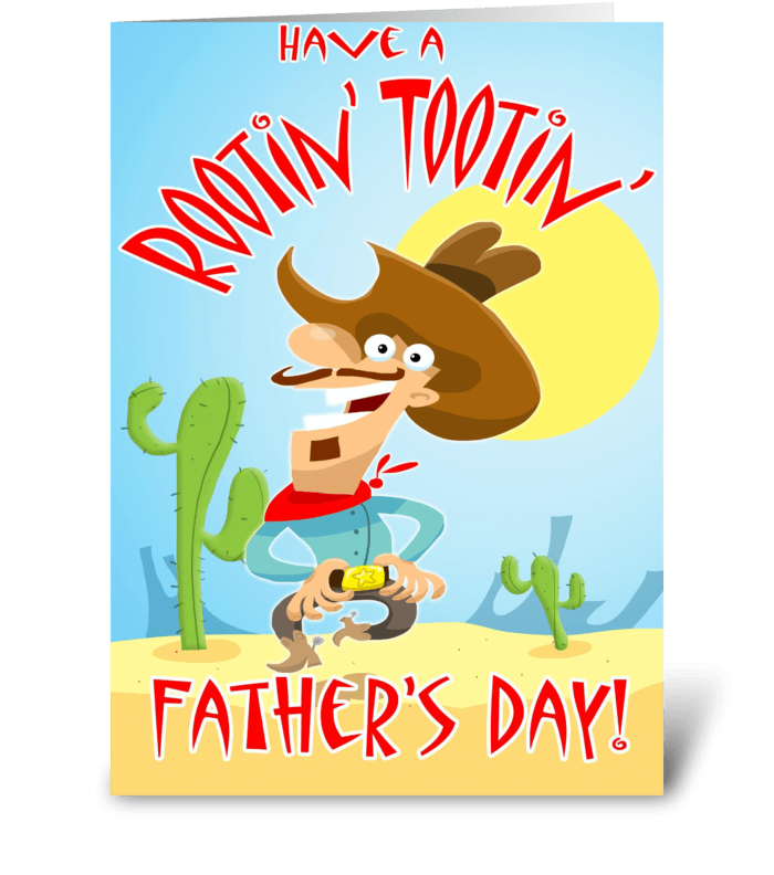 Rootin' Tootin' Father's Day Card greeting card