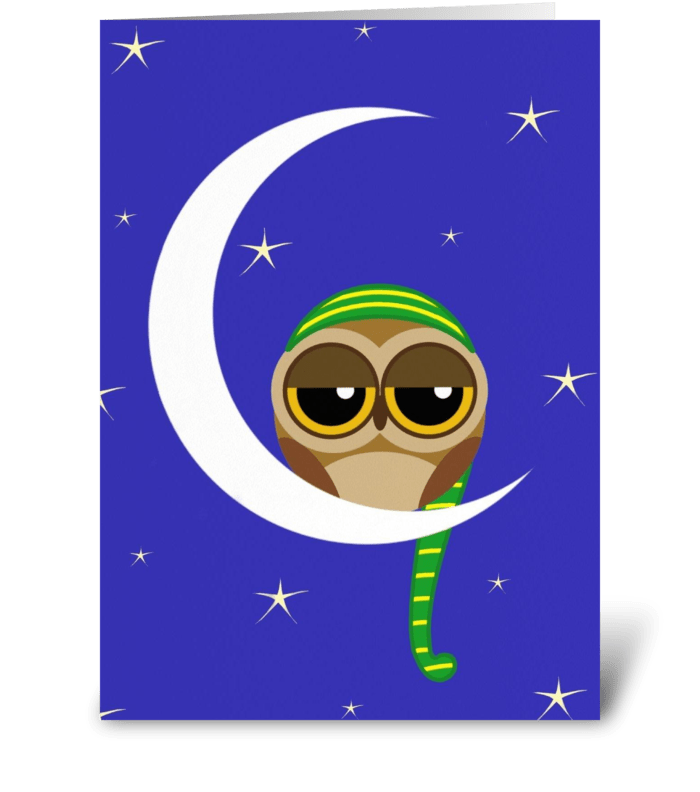 Sleepy Owl  greeting card