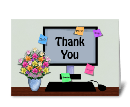 Thank You Foreign Language, Administrati greeting card
