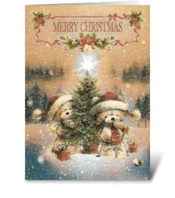 Little Christmas Bears greeting card