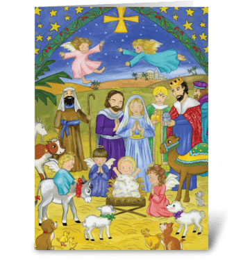 Nativity Scene greeting card