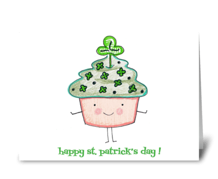 St. Patrick's Cupcake greeting card