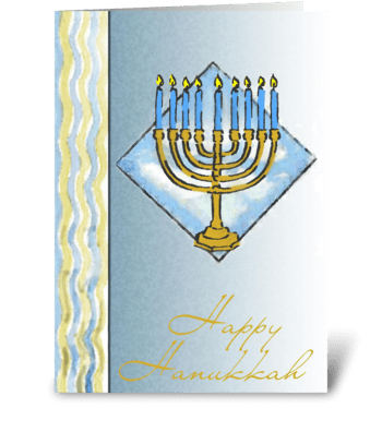 Happy Hanukkah Menorah Card greeting card