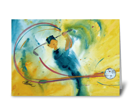 Fore! greeting card
