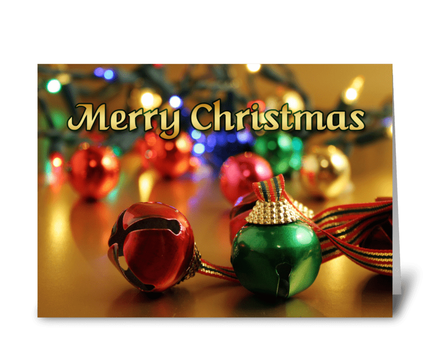 Christmas Bells, Lights greeting card