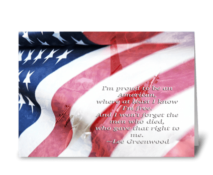 Proud American greeting card