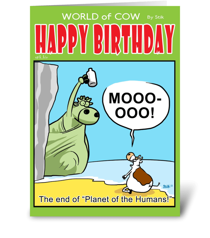 Planet of the Humans Birthday card greeting card