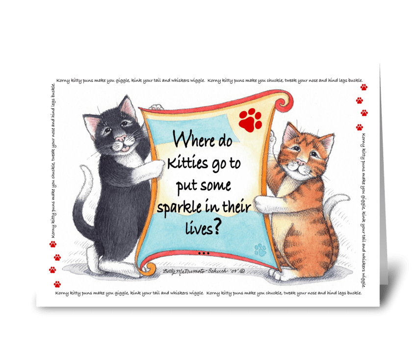 Kitty Puns Happy Birthday 63A Send this greeting card designed by
