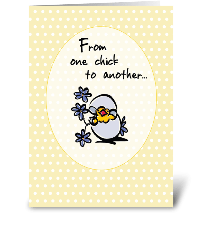 One Chick Easter   greeting card