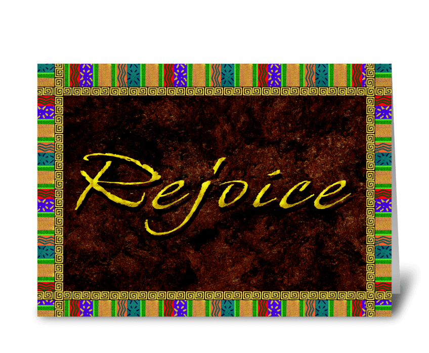 Rejoice greeting card