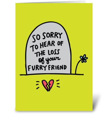Pet Sympathy greeting card