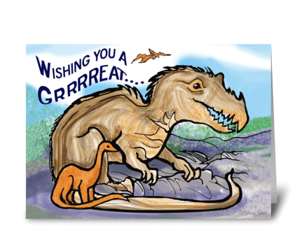 Dinosaur Birthday Card greeting card