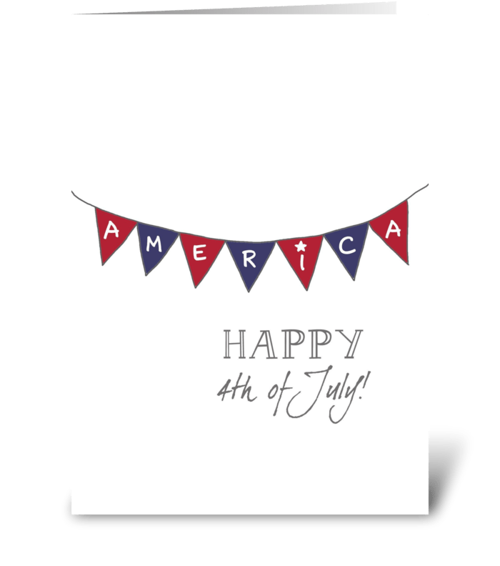 Fourth of July - Bunting greeting card