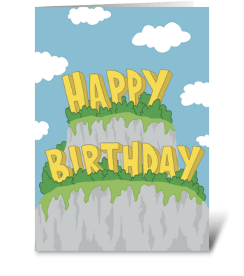 Birthday Mountain  greeting card
