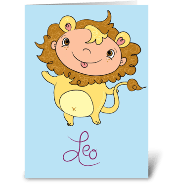 Little Leo Lion  greeting card