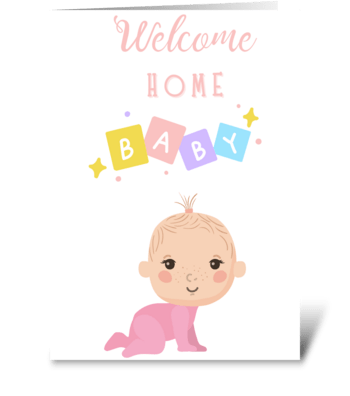 New Born Baby Girl greeting card