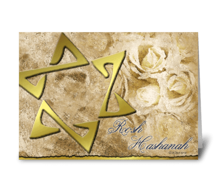 Rosh Hashanah Star of David Card greeting card