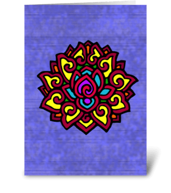 Lilac Chakra Lotus Namaste greeting card