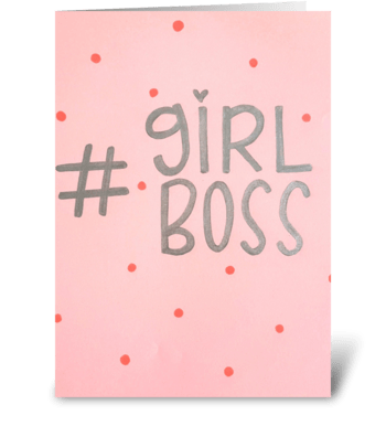 girl boss greeting card