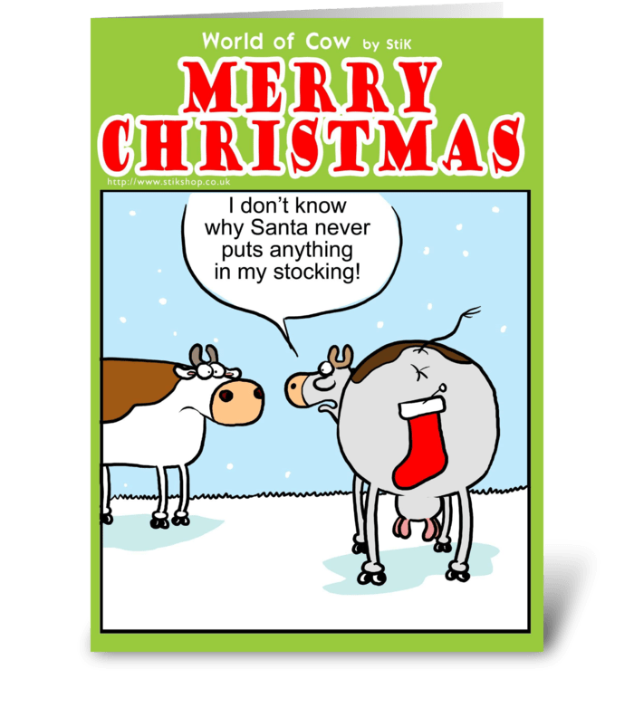 Santa's Stocking greeting card