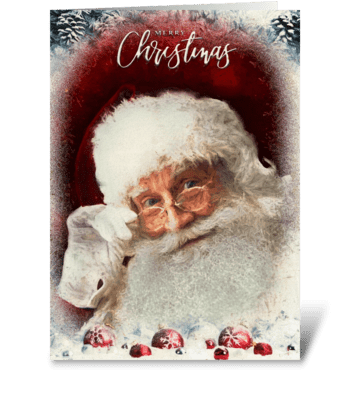 Santa Face greeting card