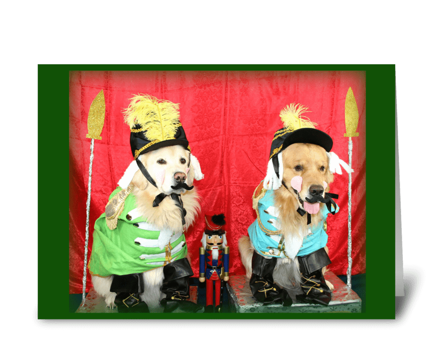The Golden Nutcracker Suite Christmas greeting card