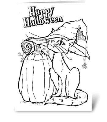 Halloween - Coloring Card greeting card
