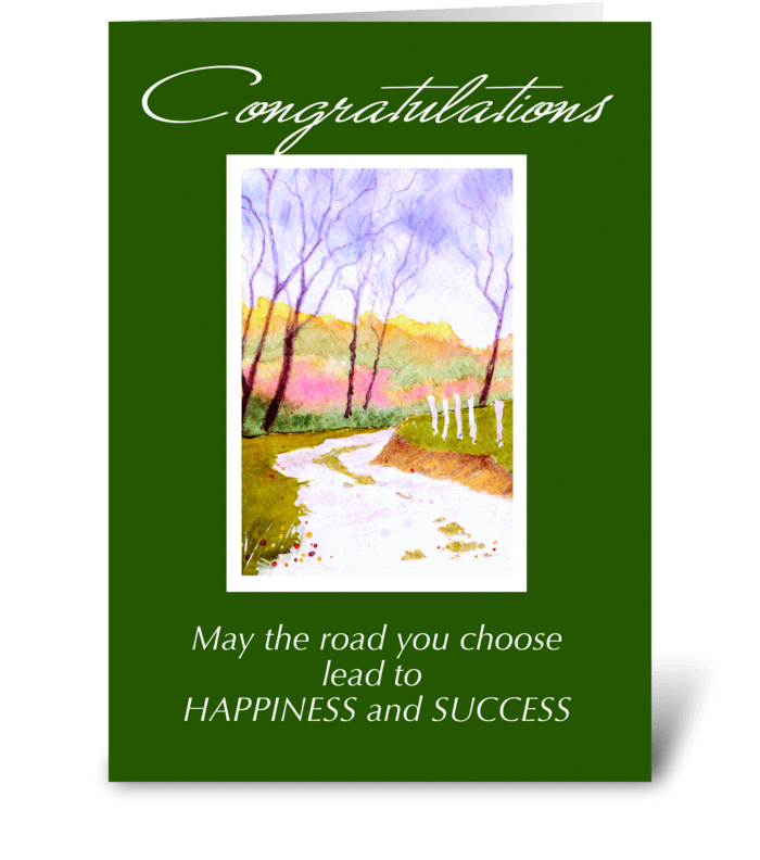 Road to Success greeting card