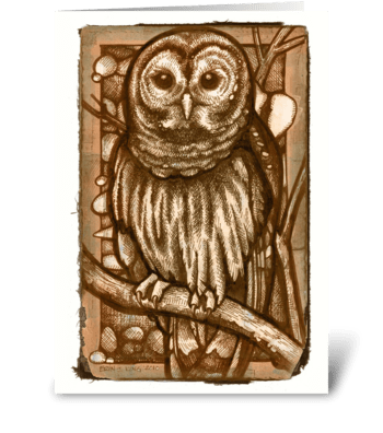 "Hoo" Cooks Your Dinner greeting card