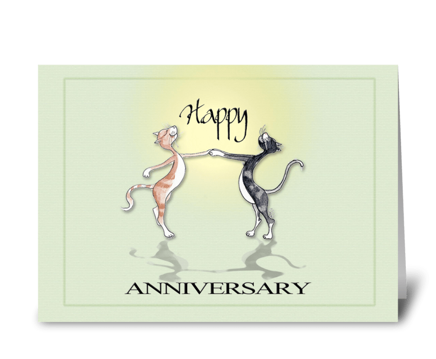 Happy Cats, Happy Anniversary greeting card