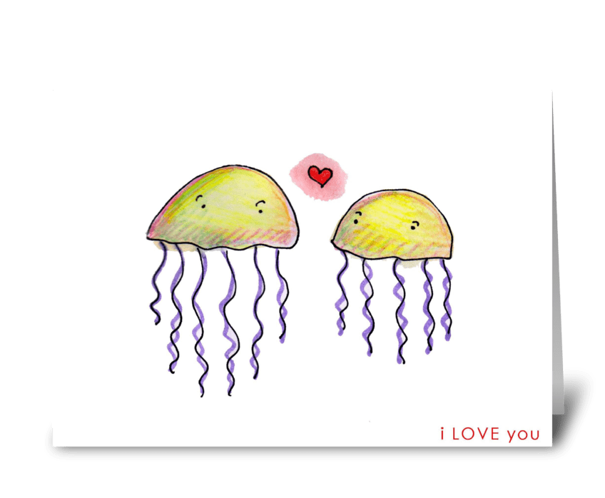 Jellyfish Love greeting card