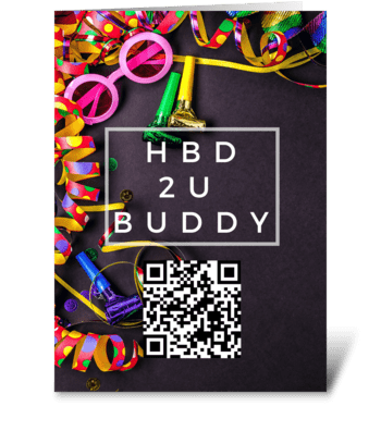 Happy Birthday Buddy greeting card