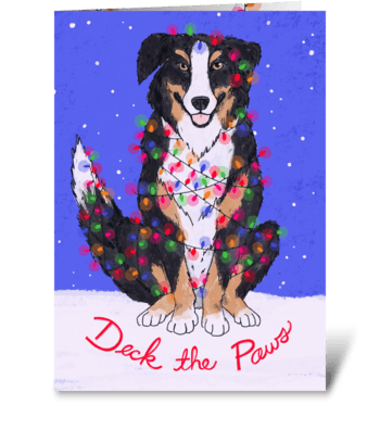 Deck The Paws! greeting card