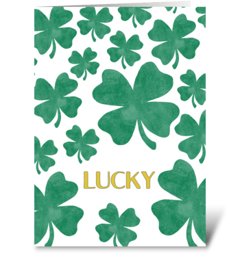 Lucky Shamrock greeting card
