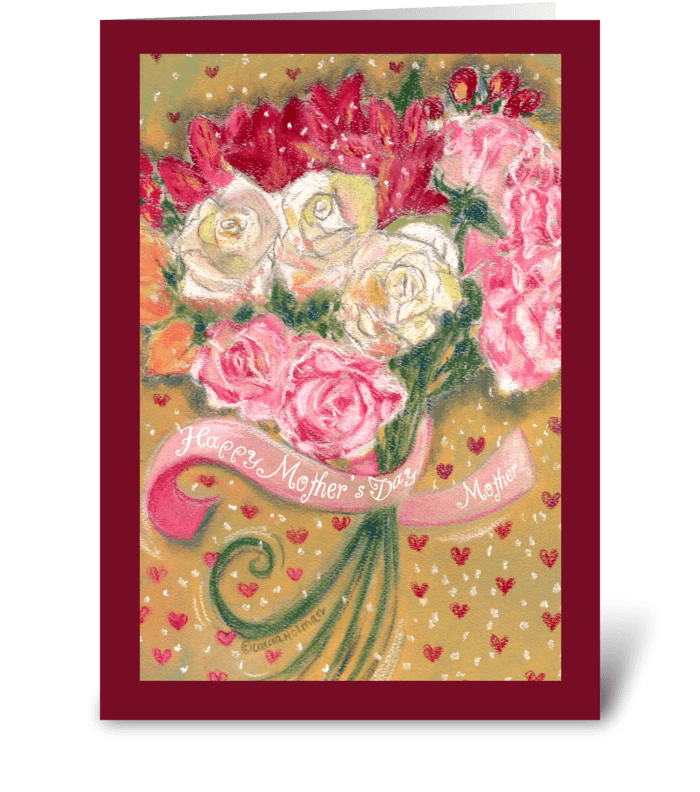  Mother's Day Floral Bouquet for Mother greeting card